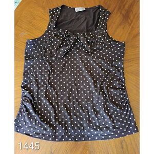 (1445) K Mode Polka Dots Crop Top Size: Med